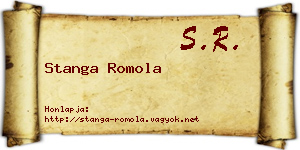 Stanga Romola névjegykártya